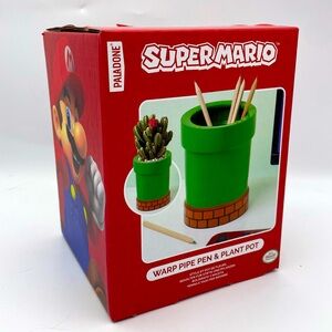 Super Mario Warp Pipe Pen & Planter NWT